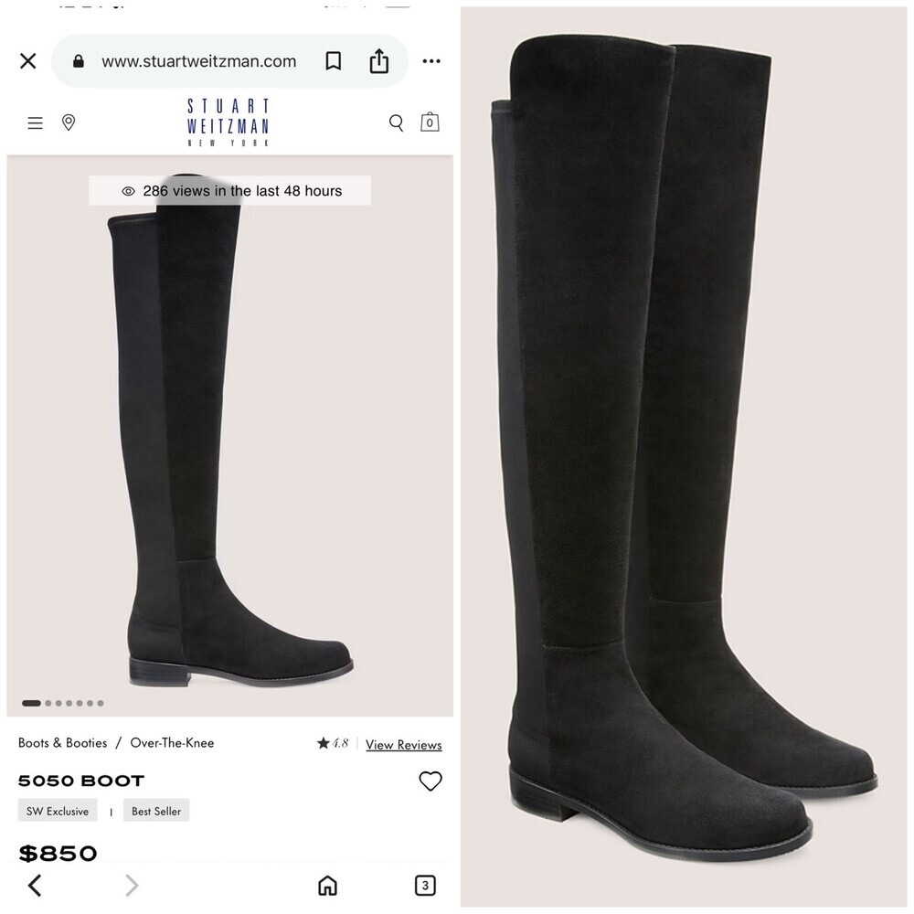 Stuart Weitzman $850 5050 Boots 8.5